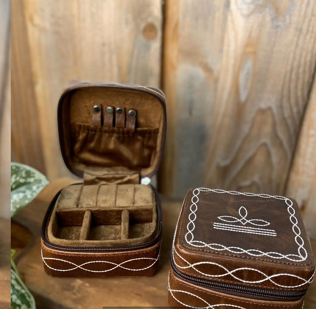 Bootstitch Tooled Leather Jewelry Box