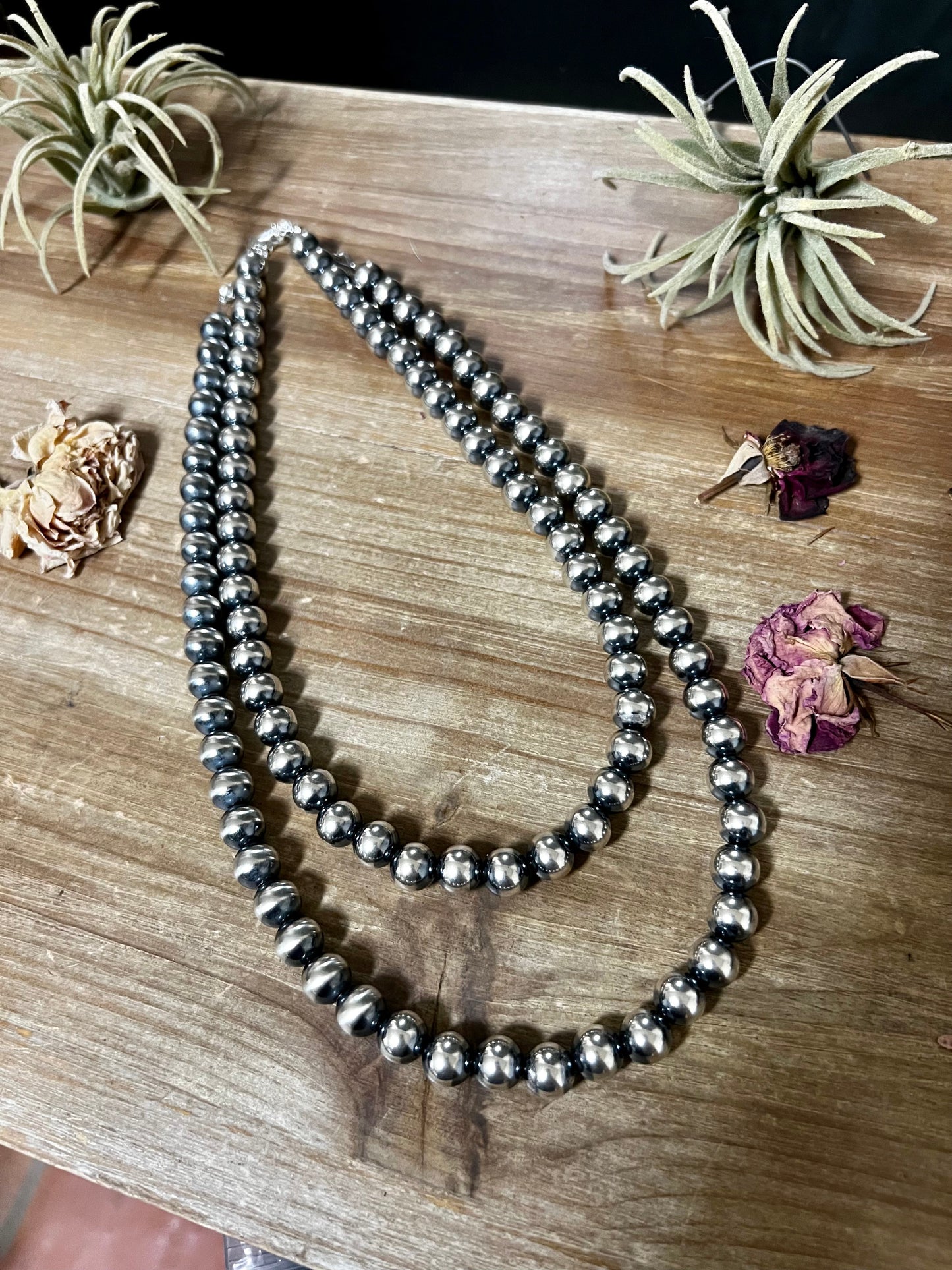 10 mm Sterling Silver Pearls necklace