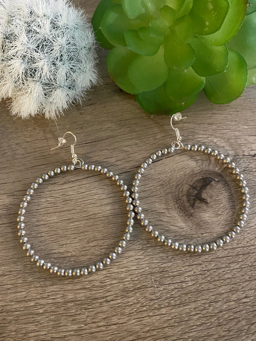 Silver plated hoop earrings